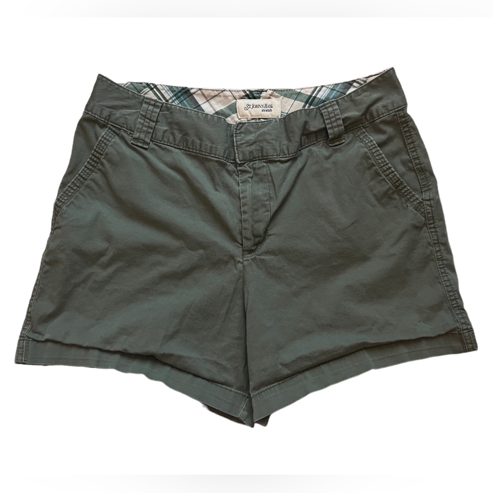 Green Stretch Shorts